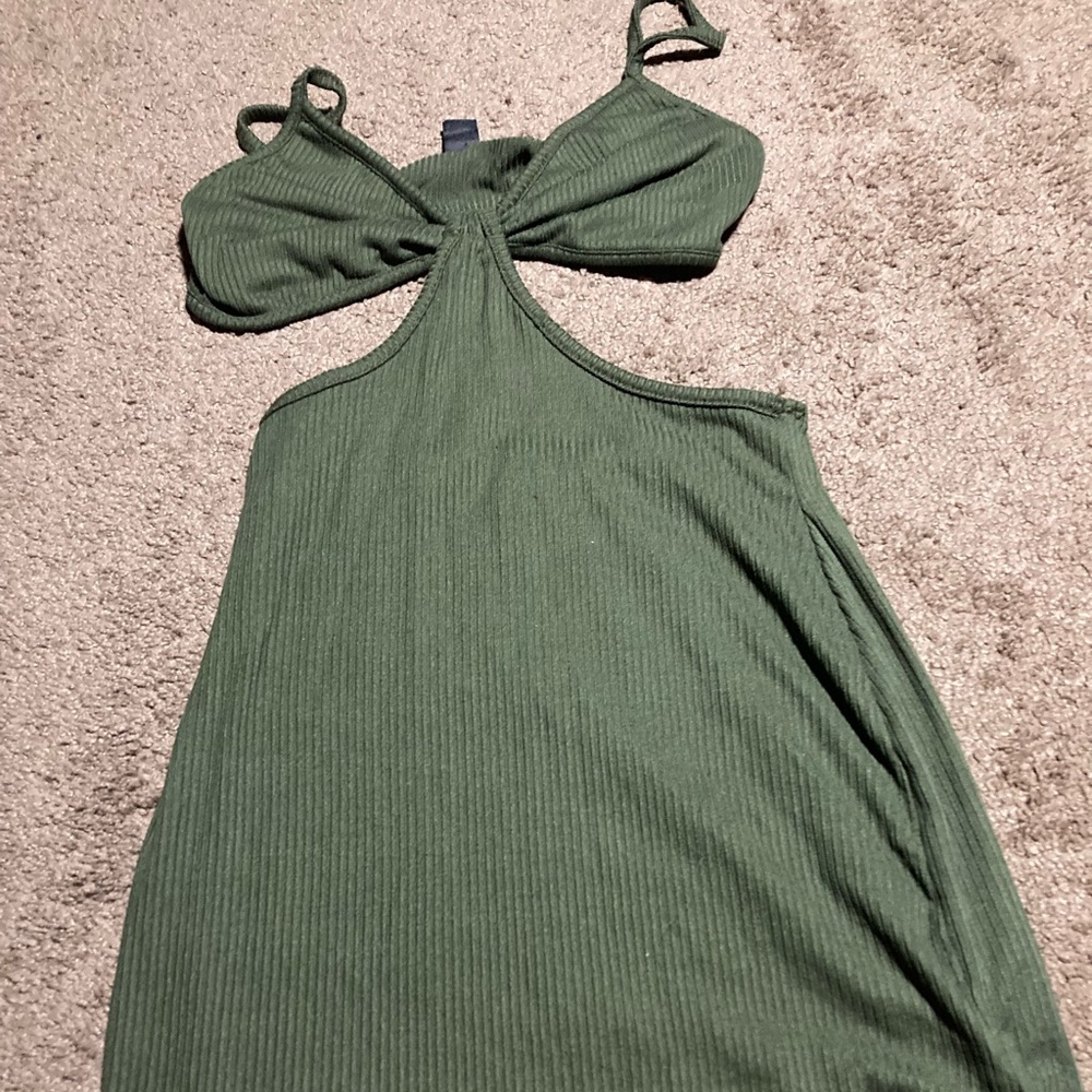 Windsor olive green cut out dress